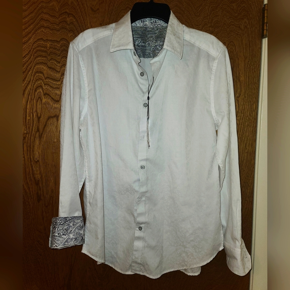 Robert Graham Men's White Dress Shirt